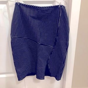 Black with white stripes dress skirt